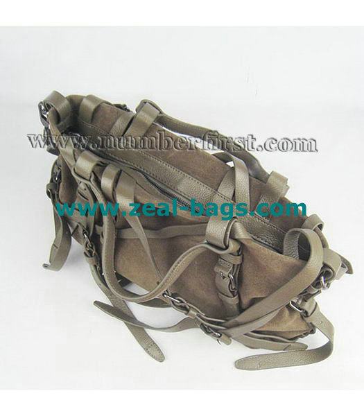 AAA Replica Alexander Wang khaki Calfskin Leather Shoulder Tote Bag